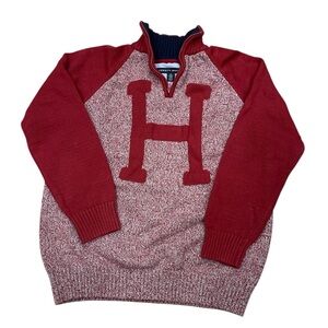 Tommy Hilfiger Kids Red and Gray Sweater